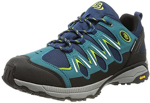 Brütting Expedition Damen Cross-Laufschuh, marine/petrol/lemon, 46 EU