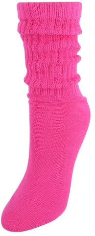 CTM® Chaussettes Chaussette Foot super douces pour femme (1 paire), rose vif, taille unique