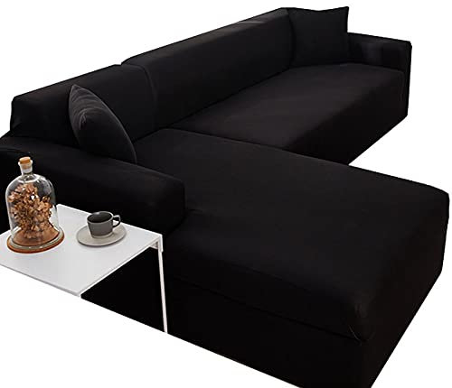 uyeoco Sofabezug Couchbezug Sofa Überwurfdecke L Form/U Form/Ecksofa 3/2/4 Sitzer Sofahusse Beige/Grau rutschfest Sofa Abdeckung Hund Katze Sitzflache Sofaschoner (Color : C, Size : 190-230cm)