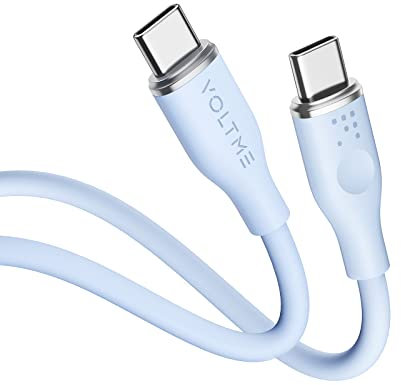 VOLTME Cable USB C a USB C 60W, Cable USB Tipo C(3.3ft/1m), Cable USB C Carga Rápida para iPad Mini 6, iPad Pro 2020, iPad Air 4, MacBook Pro 2020, Galaxy S21, Switch, Pixel, LG, Azul