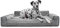 Bjird Hundebett - Hundekorb für kleine mittelgroße & große Hunde - Hundekissen - Hundesofa - Bezug abnehmbar und waschbar - Glamour New - Größe: XL: 116 x 78 cm - Grau Fancy