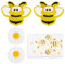SUNNYCLUE 1 boîte 10 pièces Perles en Silicone Abeilles Fleur de Soleil en Vrac Marguerite Fleurs Perle Abeille Grosses Perles pour la Fabrication de Bijoux Centre Percé Entretoise Perle Kaychain Cord