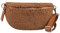 Made in Italy Damen Leder Gürteltasche Crossbody Teddyfell Bauchtasche Hüfttasche Kunstfell Umhängetasche Brusttasche Crossover Bodybag Schultertasche Handytasche Teddy Pelz Fell Plüsch Braun