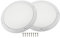 X AUTOHAUX Lot de 2 cache-haut-parleurs de voiture en métal avec 8 vis Blanc 20,3 cm