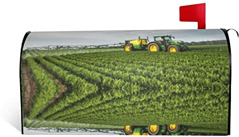 Traktor Farm Briefkasten-Abdeckung, Standardgröße, 45,7 x 53,3 cm, Briefkasten-Abdeckung, Gartendekoration