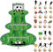 Football Cupcake Stand, 3 Tier Football Party Supplies Cake Stand with 20pcs Football Cupcake Toppers, Cupcake Cardboard Table for Kids Birthday Party Decorations Football Theme Party Decorations