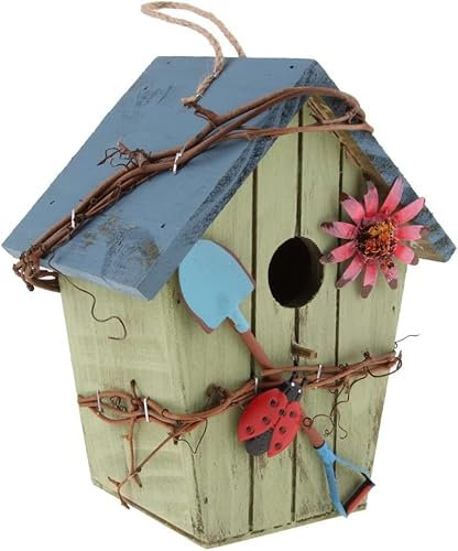 Vogel-Nistkasten, Vogelhaus, Lebensraum, Schlaftasche, dekoratives Vogelhaus aus Holz im rustikalen Landhausstil, hängende Wohnungs-Gartendekoration – D