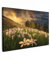 MuchoWow© Leinwand Groß 120x80 cm XXL Deko Schlafzimmer Aesthetic Leinwandbilder Wohnzimmer Gemälde Foto Geschenk Living Room Decoration Blumenfeld - Hügel - Sonnenuntergang - Berg - Bilder Natur