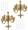 CAXUSD 2pcs Mini Plastic Candle Holder Stand Candelabra Taper Vintage Candlestick Cake Topper for Wedding Event Birthday Cake Decoration