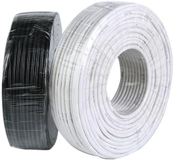 Câble électrique conducteur en cuivre 16awg, 5 mètres, noir/blanc, 2/3/4 noyaux, ligne en laiton ignifuge, fil à gaine souple (Color : 4 cores, Size : WHITE_16AWG-1.5MM2)