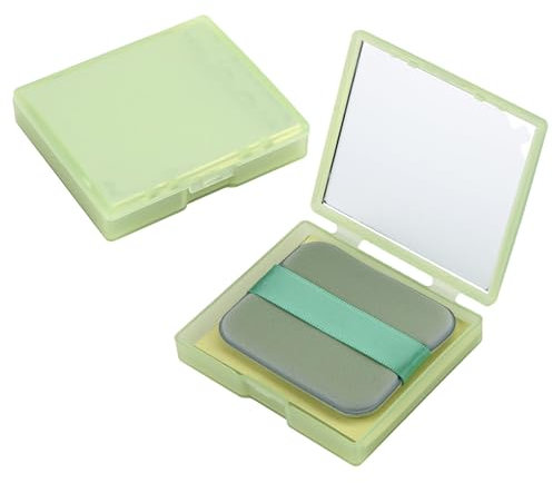 100PCS Papier Buvard + Papier Matifiante +1 Miroir + 1 Houppette Contrôle de Sébum Effet Mat Longue Durée Retouche Rapide Pour Un Teint Frais et Mat, Pas de Parfum, Vegan