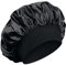 iLamvie Cuffia Seta Capelli Ricci,Silk Bonnet,Berretto da Notte Raso Elastico per Dormire Cappello da Notte per Donna Berretto da Notte Raso per Donna Ragazza(Nero)