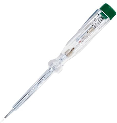 O4L Tester di tensione monopolare/tester di fase con lampada a incandescenza integrata, lama per cacciavite e clip in metallo, prodotto in Germania, 1 pezzo