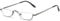 ABETOS Half Moon Reading Glasses Half Frame Semi Rimless Metal Strong Eyewear Spring Hinge Clear Lens Lightweight Fashion Computer Readers for Men Women, Grey 2.5