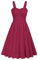 Belle Poque Wedding Guests Dresses for Women Ruched Front Slim Fit Rockabilly Beach Sundress S
