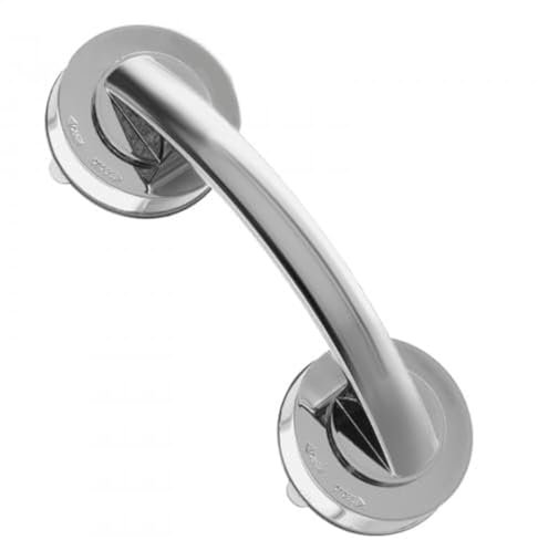Ehuihuan Poignée de Porte, 1 Pièce Poignée de Porte Ventouse, Accoudoirs Non Poreux Pour Salles de Bain, Armoires et Réfrigérateur (Argenté)