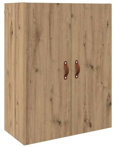 vidaXL Wall Cabinet Artisan Oak 69.5 x 34 x 90 cm Engineered Wood, Living Room, Modern Rectangular Cabinet, Ample Storage Solution, Wall Mounted Unit, Engineered Wood Design, Space-Saving Shelving