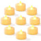 Homemory 24 Pack Warm Yellow Battery LED Tea Lights, Lasts 3X Longer, 200Hours, Flameless Flickering Tealight Candle, Electric Fake Candle for Votive, Wedding, Party, Table, Dining Room, Gift
