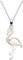 Dew Collier avec pendentif flamant rose plaqué or rose de 45,7 cm – Argent sterling et plaqué or rose, pendentif mignon et amusant en forme d'animal, Or rose Argent sterling, Pas de gemme