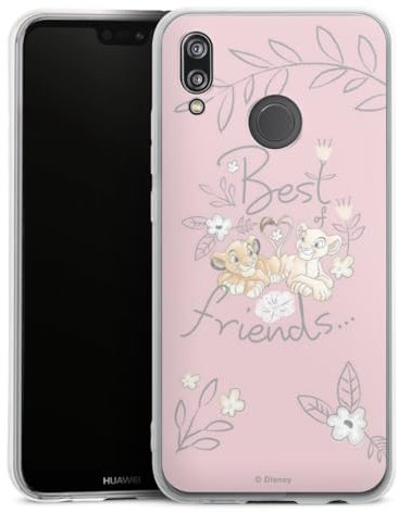 DeinDesign Silikon Hülle kompatibel mit Huawei P20 Lite Case transparent Handyhülle König der Löwen Disney Freundschaft