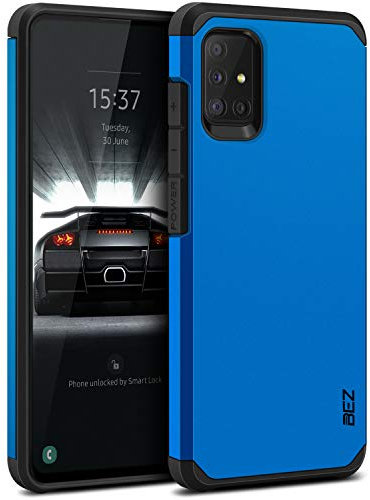 BEZ® Coque pour Samsung A51, Housse Etui pour Samsung Galaxy A51 Antichoc Survivor Double Protection Resistante, Bleu