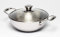 Zinel Wok 5036 Tri-Ply avec couvercle en verre Acier inoxydable 4,3 l 26 cm