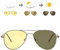 SODQW Polarisierte Nachtsichtbrille Sonnenbrille Photochromatisch Herren Sports Nacht Vision Blendschutz Brille für UV400 Schutz Metallrahmen Leicht