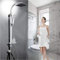 Duschset Regendusche Aluminiumlegierung und ABS Kunststoff Duschkopf Set Hochwertiges Messing Duschsystem Chromoptik Duscharmatur Dusche mit Handbraus