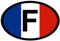 Nation 2X Frankreich Auslandskennzeichen KFZ Symbol Aufkleber Karte Sticker - AK-31