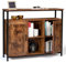 IDMarket - Buffet 2 Portes 100 cm Dayton avec étagères Effet Vieilli Design Industriel