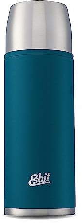 Esbit Classic Isolierflasche 1L - Thermoskanne für warm & kalt - Thermosflasche mit 2 Bechern - Trinkflasche Edelstahl - Auslaufsicher - Olivgrün