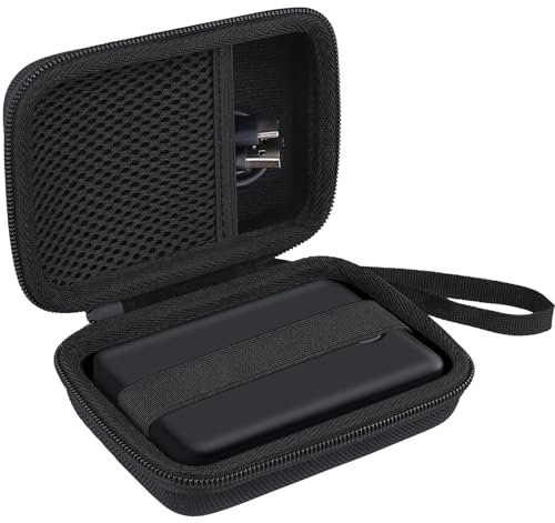 khanka Hard case for ZZI Portable Charger Pocket Size 40000mAh Power Bank/HELLEE Portable Charger with Built in Cable, 15000mAh Power Bank (Case Only).