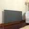 GY Bath Horizontal Radiator Anthracite Oval Column Designer 600x1180mm Single Modern Central Heating Rads