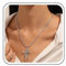 Xduargs Punk Sword Dagger Choker Necklace, Women & Girls, Silver Metal, Gothic Style, Cross Pendant, 24 Inch Chain