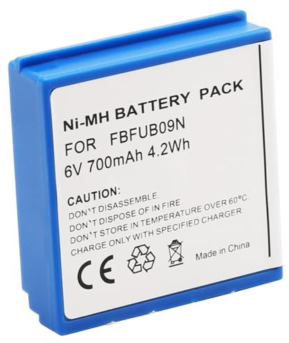 CHUNCAIL Batterie NI-MH, 6 V, 700 mAh, 4,2 Wh, pour HBC FBFUB09N, FUB 9NM, Linus 4, Linus 6, Micron 4, Micron 6, Radiomatic Eco, Télécommande Grue Camion, Spectrum 1, Spectrum 2