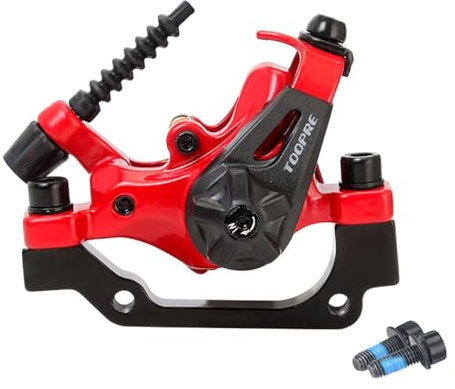 rockible Fahrrad Mechanische Scheibenbremse Scheibenbremse Bremssattel Fahrrad Scheibenbremse für Fixed Gear Bike, ROT, hinteren