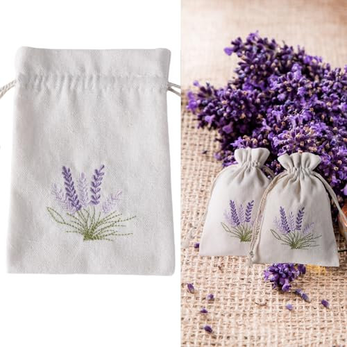 5 pcs Lavender Sachet Bag Packaging Bags Lavender Storage Bags Dried Lavender Bags Storage Bags for Lavender Perfume Sachet Holders Decorative Bag Cotton Drawstring