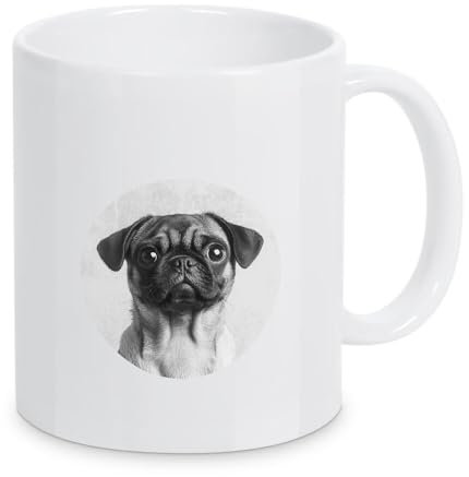 artboxONE Tasse Milo der Mops von Carina - Kaffeetasse Tiere