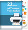 22 x A4 Inkjet Premium Vinilo adhesivo imprimible, blanco, brillante, autoadhesivo