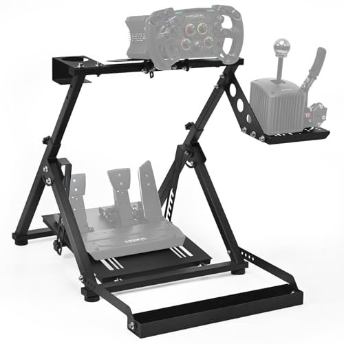 YMXEURSC X-Shape Foldable Racing Steering Wheel Stand Fit,Driving Gaming Simulator Cockpit,Not Included Steering Wheel, Pedal & Handbrake