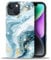 artslion Aesthetic Hülle für iPhone 14 mit Muster, Stoßfest & Kratzfest Anti-Rutsch Schutzhülle Blauer Marmor Design