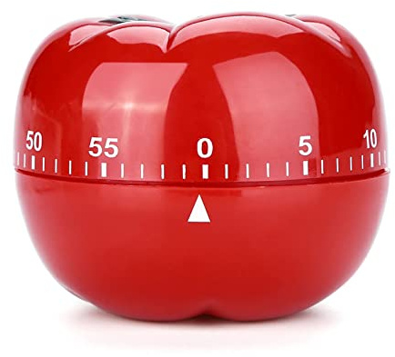 Tomatenküchen -Timer, 60 -minütige mechanische Countdown -Uhr zum Kochen, Backen, Ofen, Tomatenform -Timer, Pomodoro Uhr (Große Größe 7,2 * 5,5 cm)