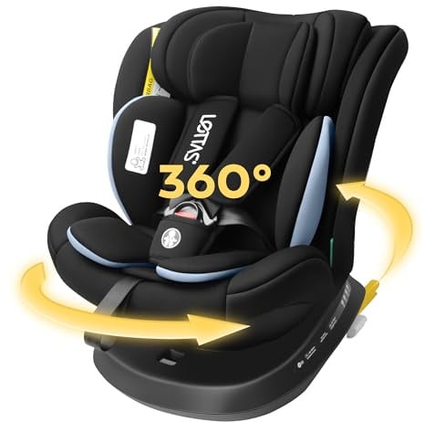LETTAS 360 Giratoria Silla de Coche con ISOFIX, 40-150cm, R129(i-Size)