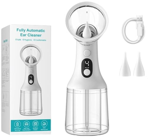 Ear Cleaner, Wax Removal Kit, with One-Piece Waste Tank and 200ml Water, USB-C Cable