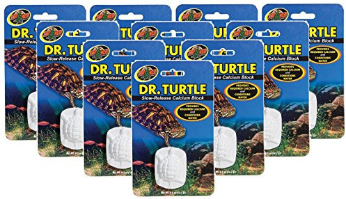 Zoo Med (10 Pack) Dr.Turtle Slow Release Calcium Block Provides Required Calcium
