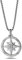 inSCINTILLE Collana Uomo Acciaio Ciondolo Rosa dei Venti, Lunghezza Regolabile 48-53 cm, Confezione Regalo Inclusa, Collanina Uomo Pendente, Catenina (Rosa dei Venti e Zircone - Argento)
