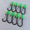 Set Haken Öse Kederöse für Kederschiene an Caravan, Wohnmobil, Camping (Öse mit Karabinerhaken für Kederschiene 7mm, Neon Grün, 8)