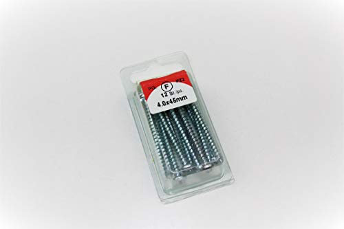 HKB® Spanplattenschraube Pan-Head chromatiert | 4 x 45mm | 12 Stück