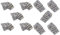 EXCEART 10 StüCk Miniatur Stein Schritte Resin Feengarten Treppe DIY Micro Landschaft Figuren FüR Puppenhaus Und Garten Deko
