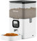 VOLUAS Automatic Cat Feeders, Pet Food Dispenser for Dry Food, Timed Cat Feeder with Desiccant Bag, Programmable Portion Size Control 4 Meals Per Day, 10s Voice Recorder